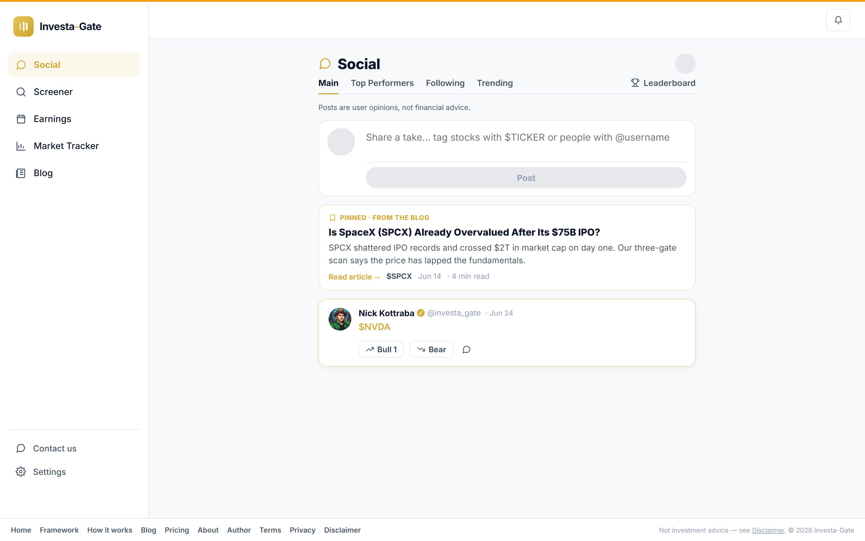 Social — screen 1 of 1